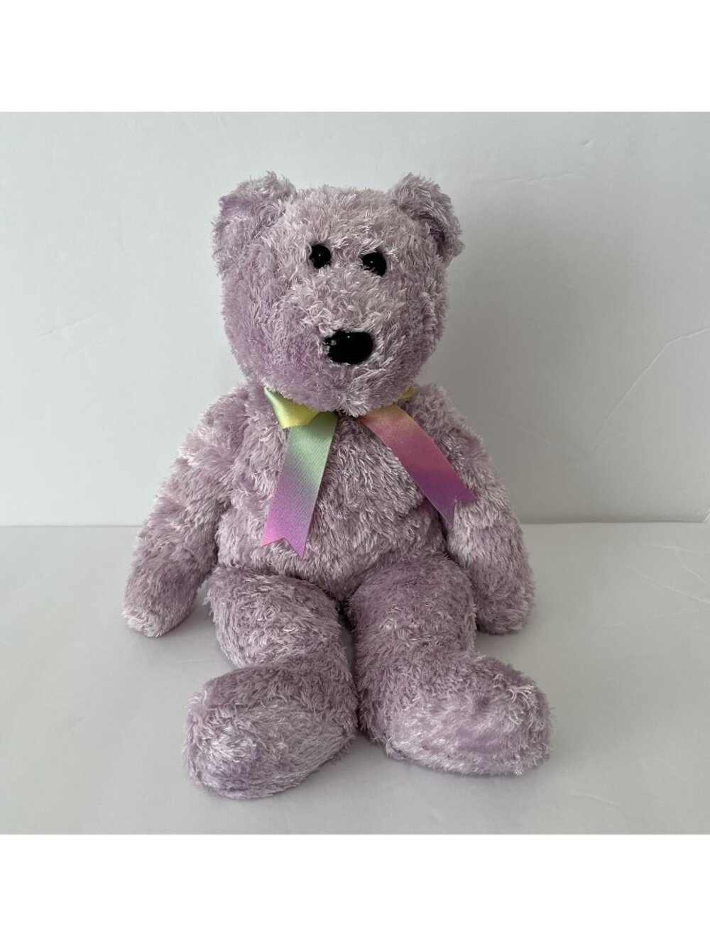 Ty Beanie Lavender Purple Sherbet Silk Plush Stuffed 14” Toy 2002